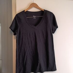 Felina Charcoal V-Neck Short Sleeve Tee